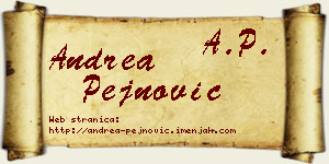Andrea Pejnović vizit kartica